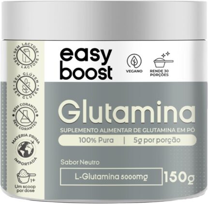 Glutamina Pura Easy Boost L-glutamina Em Pó 150g
